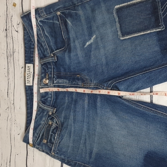 Derek Lam 10 Crosby Denim Mila Patchwork Girlfriend Jeans Size 25 - Picture 10 of 11